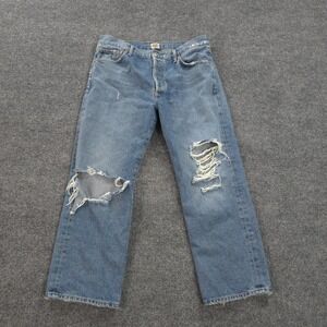 Citizens Of Humanity Jeans Womens 30 Blue Emery High Rise Relaxed Crop Preppy